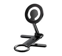 Foldable Selfie Tripod Hook Stand with 1/4in Threads & Hook Double-Sided Magnetic Stand 2In1 Folding Phone Bracket for Home Office Desktop Car Nevigation