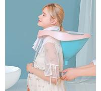 Foldable Shampoo Basin Inflatable Rinse Basin with Draining Tube Foldable Looking Up Hair Washing Basin Hair Washing Tray Portable Shampoo Bowl for Disabled Elder People Pregnancy Pregnant People