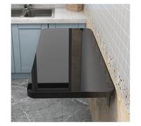 Foldable Shelf Wall Art Floating Desk for Home Office Compact Study Table Kitchen Dining Room - Black 60x30cm Space-Saving Design for Versatile Use