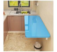 Foldable Shelf Wall Art Floating Desk for Home Office Space-Saving Study Table Kitchen & Dining Use Blue (80x40cm) - Versatile & Stylish Decor