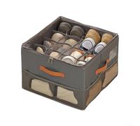 Foldable Shoe Organizer 16 Slots Clear Cover Oxford Cloth 16.9x16.9x12.2 | Reinforced PP base supports heavy loads Transparent design for easy identification Multifunctional for accessories storage