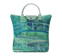 Foldable Shopper Tote Bag The National Gallery Water Lily Signare Green One Size