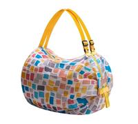 Foldable Shopping Bag, Bendable Grocery Storage Buying Tote, 15.75x15.75 Inches Sturdy Design & Nylon Handbag with Handles, Strong Load Bearing Capacity for Snacks, Cake, Soda, Water, Drinks, and Beer