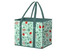 Foldable Shopping Bag Large Capacity 33L - Waterproof Reusable Grocery Tote with Reinforced Handles - Multipurpose Carry All for Supermarket, Travel, Gym (33x25x27cm, 8 Colours) (Type D)