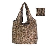 Foldable Shopping Bag Stylish & Practical Lightweight Grocery Storage Large Foldable Shopping for Women Men Shopping Bag, Leopard Print, Mass Beauty