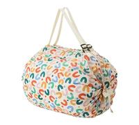 Foldable Shopping Bag - Tote Carrier, Food Organiser, Reusable High Performance Wash Bag for Farmers Market, Camping Trips, Supermarket Use, Travel Storage, Holiday Packaging, Whatsoever, Letter, see