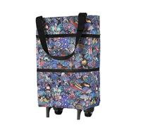 Foldable Shopping Bag with Wheels,Large Capacity Waterproof Trolley Bags,Multi-Function Shopping Travel Tote Bag Gifts for Birthday Mother's Day (Magic of the Palace)