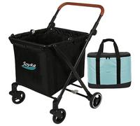 Foldable Shopping Cart,Adjustable Slider,Springs of 4 Wheels,85 Liters Capacity,30 liters Cooler bag