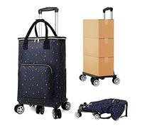 Foldable Shopping Cart with 6 Wheels 35L Waterproof Bag Lightweight Utility Trolley for Groceries Easy Mobility and Convenient for All Your Shopping Needs.