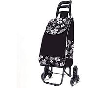 Foldable Shopping Cart with Rolling Swivel Wheels and Waterproof Canvas Bag, Lightweight Utility Trolley for Stair Climbing
