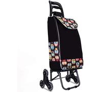 Foldable Shopping Cart with Rolling Swivel Wheels and Waterproof Canvas Bag, Lightweight Utility Trolley for Stair Climbing
