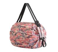 Foldable Shopping - Reusable Large Handle Organizer | Heavy Duty Portable Carry Bag for Clothes, Food, Sports, Travel, Camping, Market, Work, Daily Necessities, Al, Pink, Consulte la descripción, See