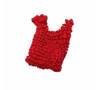 Foldable Shopping Tote Reusable Bag Expandable Grocery Bag Pleated Bag Polyester Tote Portable Scrunchie Style Shrinks to Pocket Size and Expands for, Red