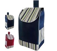 Foldable Shopping Trolley Bag Replacement 40L Oxford Fabric water-repellent Grocery Cart Storage with Side Pockets for Supermarket Travel Camping