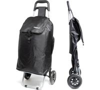 Hoppa Shopping Trolley on Wheels, 57L Foldable Large Capacity 2 Wheel Grocery Granny Cart with Secure Lid & Side Pockets, Shopping Bags for the Elderly, Laundry, 30kg Limit Truck Trolley & Festivals