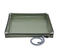 Foldable Shower Base - Outdoor Shower Basin Enclosure Base | 31.5 X31.5 X3.9 Inches | Foldable Shower Basin Floor with Detachable Drain Hose | Waterproof Multifunctional Tent Awning Bottom for