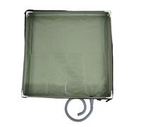 Foldable Shower Base, Outdoor Waterproof Enclosure Floor, Integrated Drainage Hole, 31.5x31.5x3.9 Inches Compact Basin Mat, Quick Dry, for Pet Bath, Rv Camping, Travel, Tent Awning