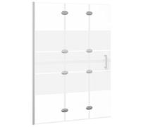 Foldable Shower Cubicle ESG with Aluminium Frame, 100 x 140 cm, Folding Shower Enclosure Made of Safety Glass, White Stripe Print, Handle, Splash Guard for Bathroom Niches