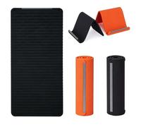 Foldable Silicone Aluminium Phone Holder Gifts, Adjustable, Ergonomic, Non-Slip, for Tablet, Laptop, Desk, Travel, Bed, Office, Treadmill (Black)