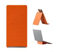 Foldable Silicone-Aluminum Phone Stand Designed for Precise Angle Adjustment Between Portrait and Landscape Modes Without Slippage (Orange)