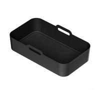 Foldable Silicone Baking Pan for AF500 Space Saving(Black) | Custom fit for AF500, flexible foldable design, saves 50% storage space, black heat resistant silicone