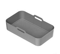 Foldable Silicone Baking Pan for AF500 Space Saving(Gray) | Custom fit for AF500, flexible foldable design, saves 50% storage space, black heat resistant silicone