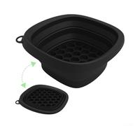 Foldable Silicone Face Bowl with Built-in For Ice Stream Design for Full-Face Cold Therapy and Acne Relief (black)