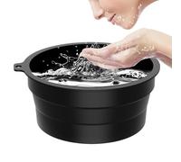 Foldable Silicone Face Ice Bowl - Facial Soaking Basin To Reduce Swelling | Home & Travel Cryotherapy Care | Anti-Aging & Pore Tightening Portable Wash Basin (21cm)