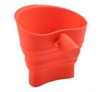 Foldable Silicone Flour Funnel For Stand Mixer, Easy Pour V-shaped Spout, Mess Baking Tool, Heat Resistant, White(Red)