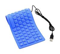 Foldable Silicone Keyboard USB Wired Waterproof Rollup Keyboard - Low Profile Keys - Wired Keyboard with 4.14ft USB-A Cable, 85-Keys - Compatible for Windows, PC, Laptop, Mac