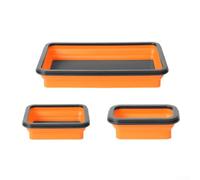 Foldable Silicone Magnetic Parts Tray Set for Mechanic Tools, 3 Collapsible Trays for Screws, For Bolts, Nuts, and Small Metal Parts