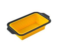 Foldable Silicone Muffins Pan 12 Cup Nonstick, Yellow Rectangular | Foldable Design for Easy Demolding with Storage and Bread Baking Tool for Home Cooks and Professional