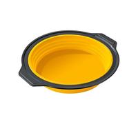 Foldable Silicone Muffins Pan 12 Cup Nonstick, Yellow Round | Foldable Design for Easy Demolding with Storage and Bread Baking Tool for Home Cooks and Professional