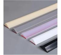 Foldable Silicone Water Barrier Strip for Shower & Kitchen - Waterproof Self-Sealing Floor Protector 118.11in Beige Threshold Seal for Wet Rooms Prevents Leaks & Spills