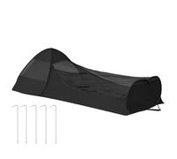 Foldable Single Bed Canopy Sleeping Bag Net Tent with Double Zip Portable Protection Large Space Spring Camping Equipment for Travel Leaf Room and Outdoor Travel