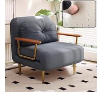 Foldable Single Bed Chair with Retractable Support Legs Convertible Armchair for Adults Space-Saving Green Lounge Chair for Small Apartments & Hotels (B 190 * 80 * 33cm)