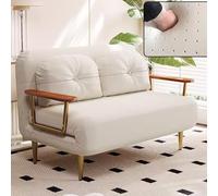 Foldable Single Bed Chair with Retractable Support Legs - Green Convertible Armchair for Adults Ideal for Small Apartments and Hotels (C 190 * 120 * 33cm)