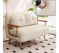 Foldable Single Sofa Bed Convertible Chair with Retractable Support Legs Green Compact Furniture for Small Apartments & Hotels (D 190 * 100 * 33cm)