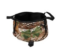 Foldable Sink Basin for Camping & Travel, Thickened Leakproof Nylon Bucket with Reinforced Handle, Multi-Use for Car, Fishing, Dishes, Wash (Camouflage)