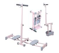Foldable Ski Machine | Ski Exercise Equipment | Multipurpose Total Body Cardio Trainer | Leg Extension Training | Pelvic Floor Exercise Device | w/Quick Slides & Counter | Workout Equipment | Pink