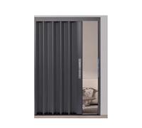 Foldable Sliding Accordion Doors Heavy Duty, Retractable Concertina Gate for Office/Hallway for Doorway, Bathroom Shower and Room Divider(34x80in(86x203cm))