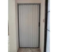 Foldable Sliding Door, Concertina Design for Doorways, Metal Locking System, Versatile for Pantry, Laundry Room, Closet, Easy Install, 29x80in (73.5x203cm)