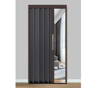 Foldable Sliding Door System on Track, Locking Accordion Design for Enhanced Privacy and Security, Ideal for Office, Patio, Bathroom, and Backyard Entrances