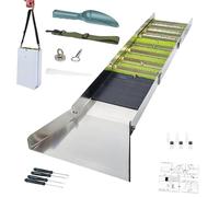 Foldable Sluice Box with Accessories for Gold Prospecting in Rivers and Creeks