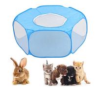 Foldable Small Animal Hamster Fence, Playpen with Anti Escape Top Rabbit Pop Up Roof Play Pen Indoor Autoopen Outdoor Exercise Crawling Pet Tent for Bunny Ferret Chinchilla Bearde