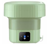 Foldable Small Washing Machine, Portable Handle, Pulsator Cleaning, Easy To Operate, Suitable for Homes, Dormitories, Etc. (green)