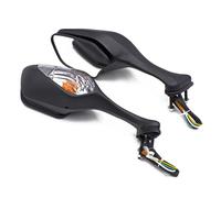 Foldable Smoke Rear View Side Mirrors Turn Signal Light For VFR 1200 2010 2011 2012 Bar End Accessories