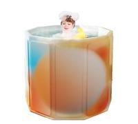 Foldable Soaking Bathtub for Adults, Ice Bath Tub Soaking Standing Tub, Wash for Bathing Foldable Sitting Bathing Bucket, Thickened Full Body Washing, Bathroom Freestanding Bathtubs