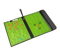 Foldable Soccer Tactics Board, Magnetic Soccer Whiteboard Table for Coaches, with Markers and Magnetic Chess Pieces, Page Flip Design, for Teaching, Game Plan