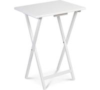 Foldable Sofa Side Table Coffee End Table For Living Bedroom Home White